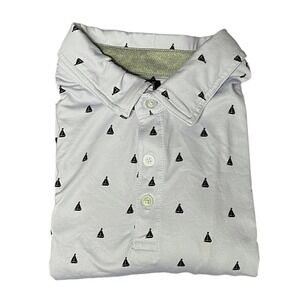 ANDERSON ORD Mens X Large Polo Shirt Short Sleeve Sailboat Print Performance